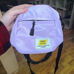 Purple cross body, skater vibe for men and women